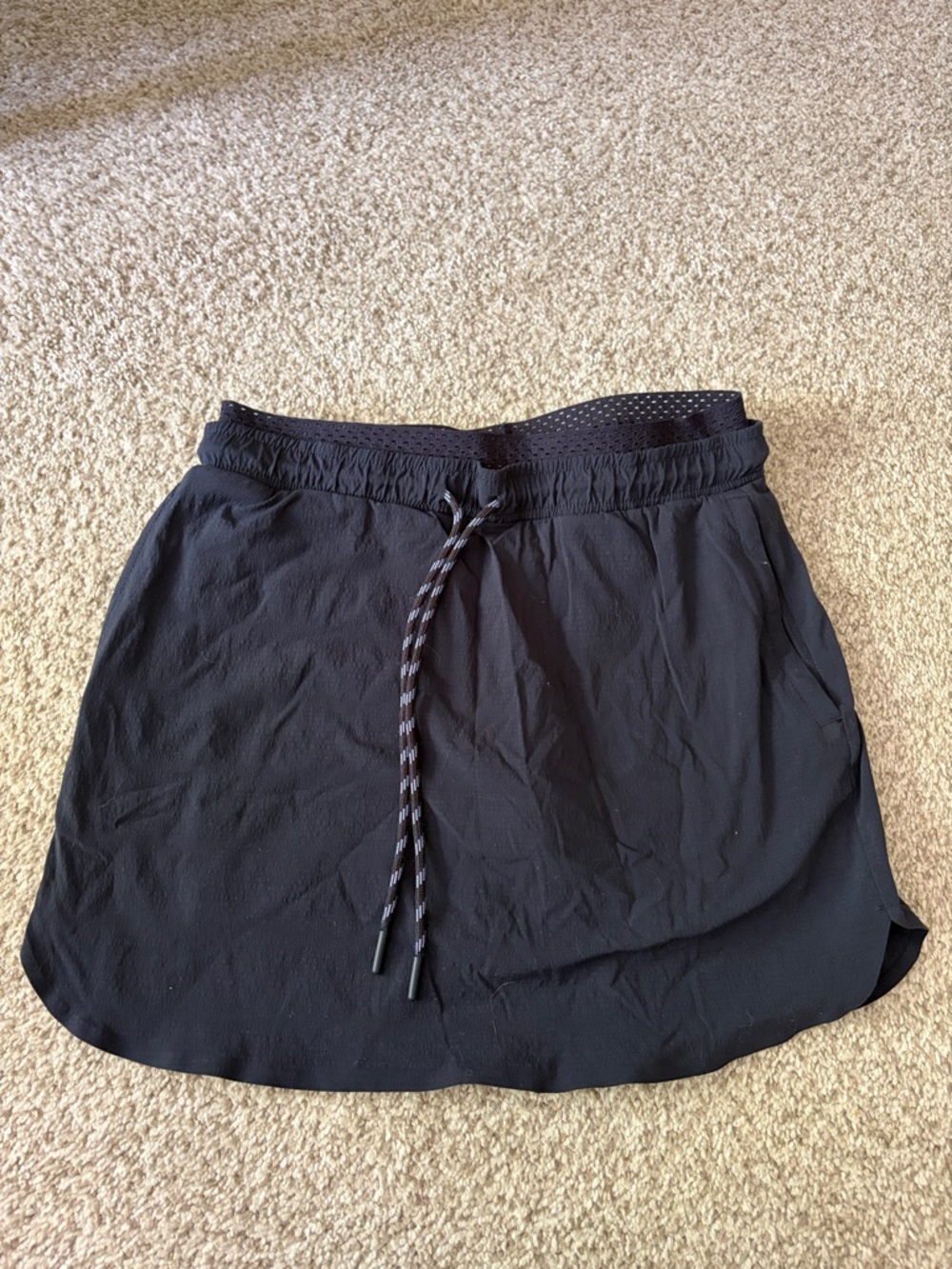 Athleta Black Mini Skirt with Drawstring